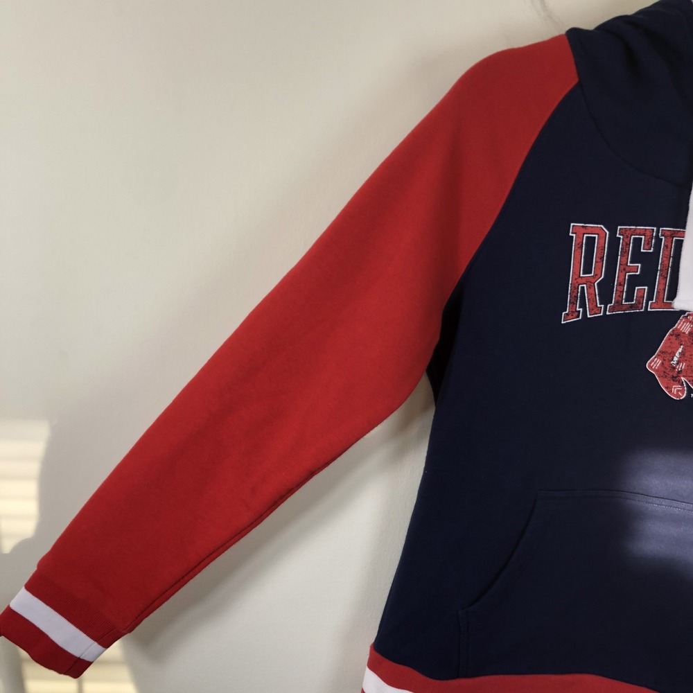 Boston Red Sox Fanatics Hoodie Sweatshirt Womens M Navy Red MLB Baseball - Picture 7 of 15